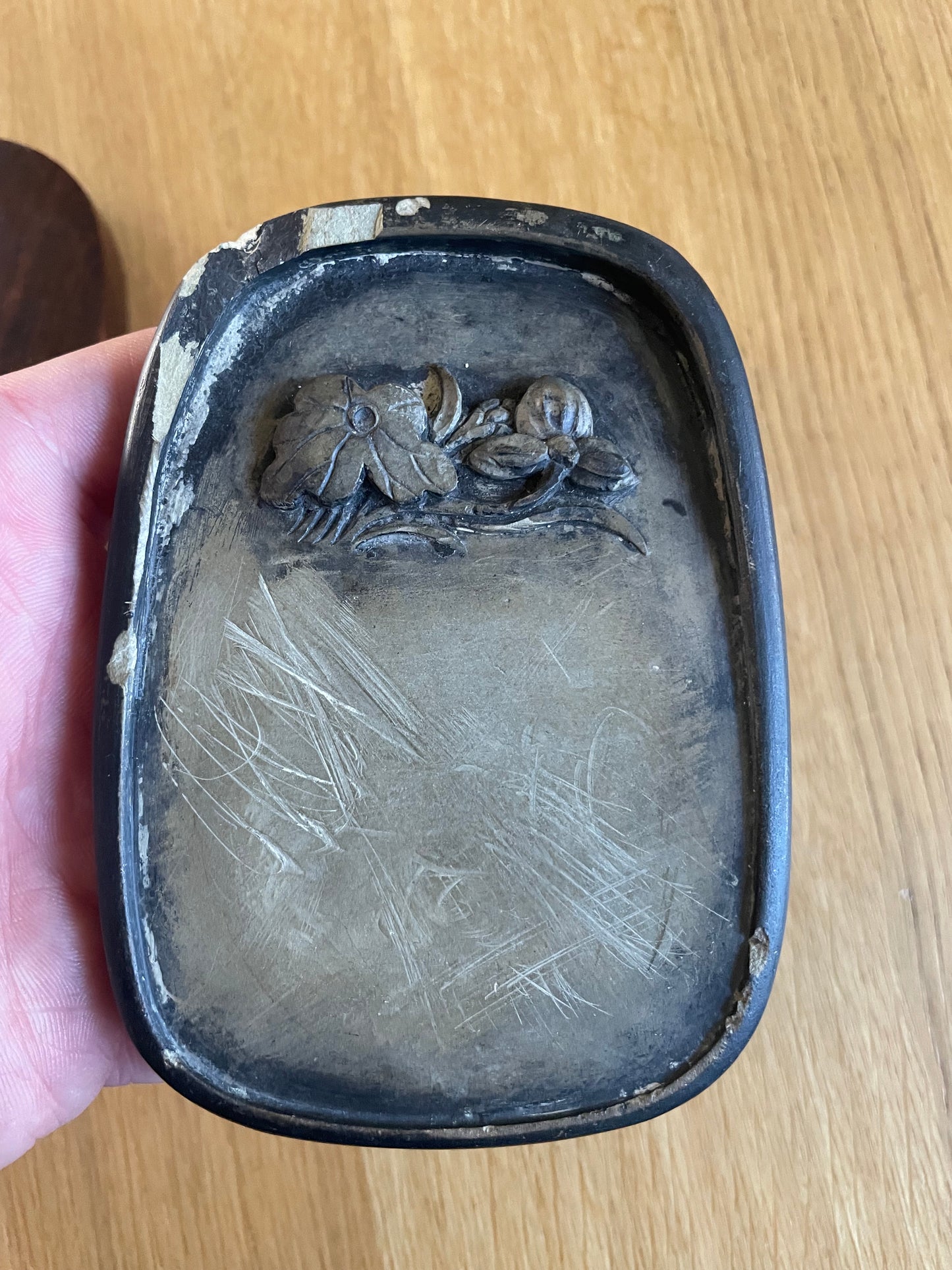 Late Qing Period Inkstone in Original Hardwood Box