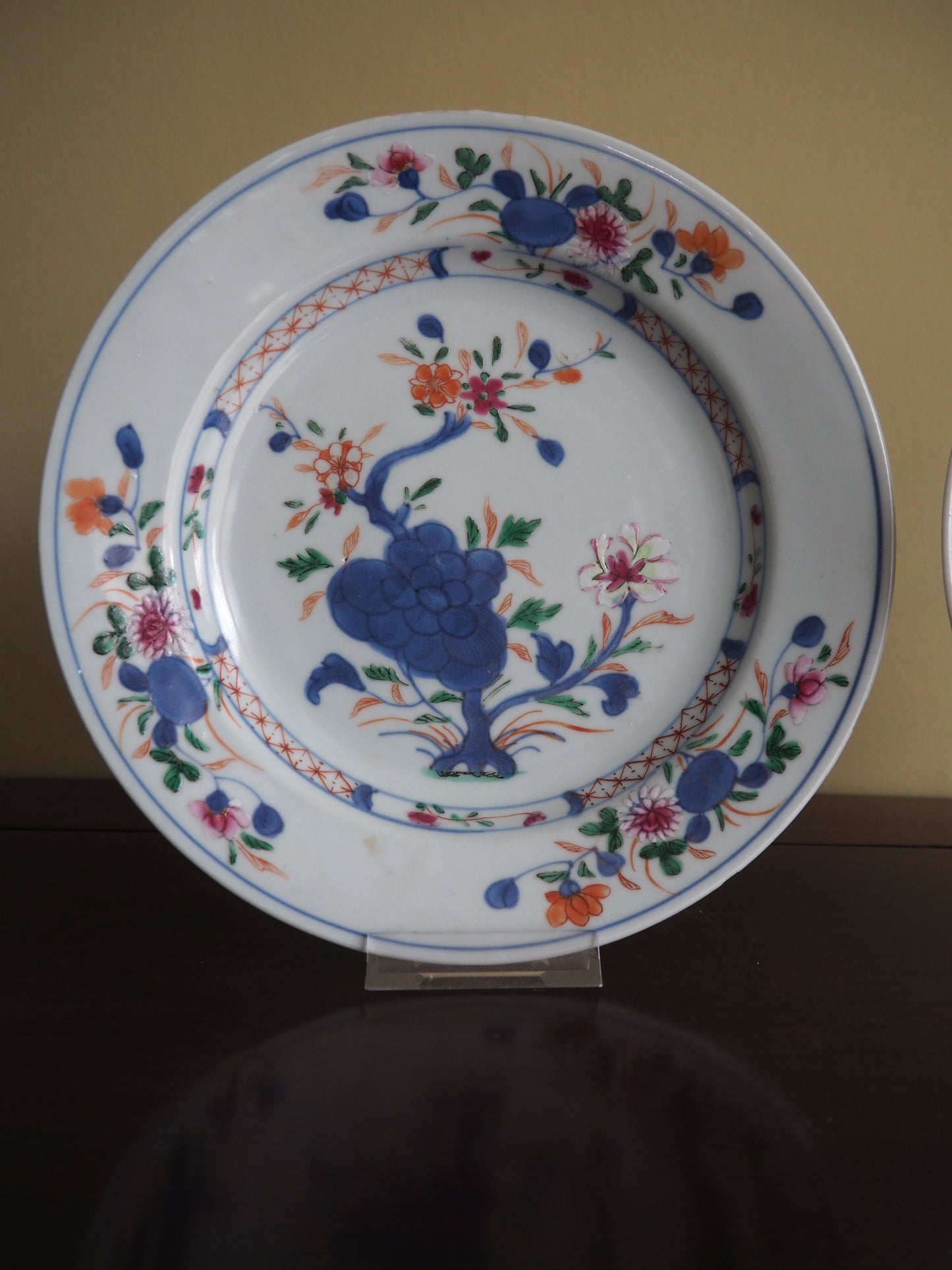 Pair of 18th Century Chinese Famille Rose Plates