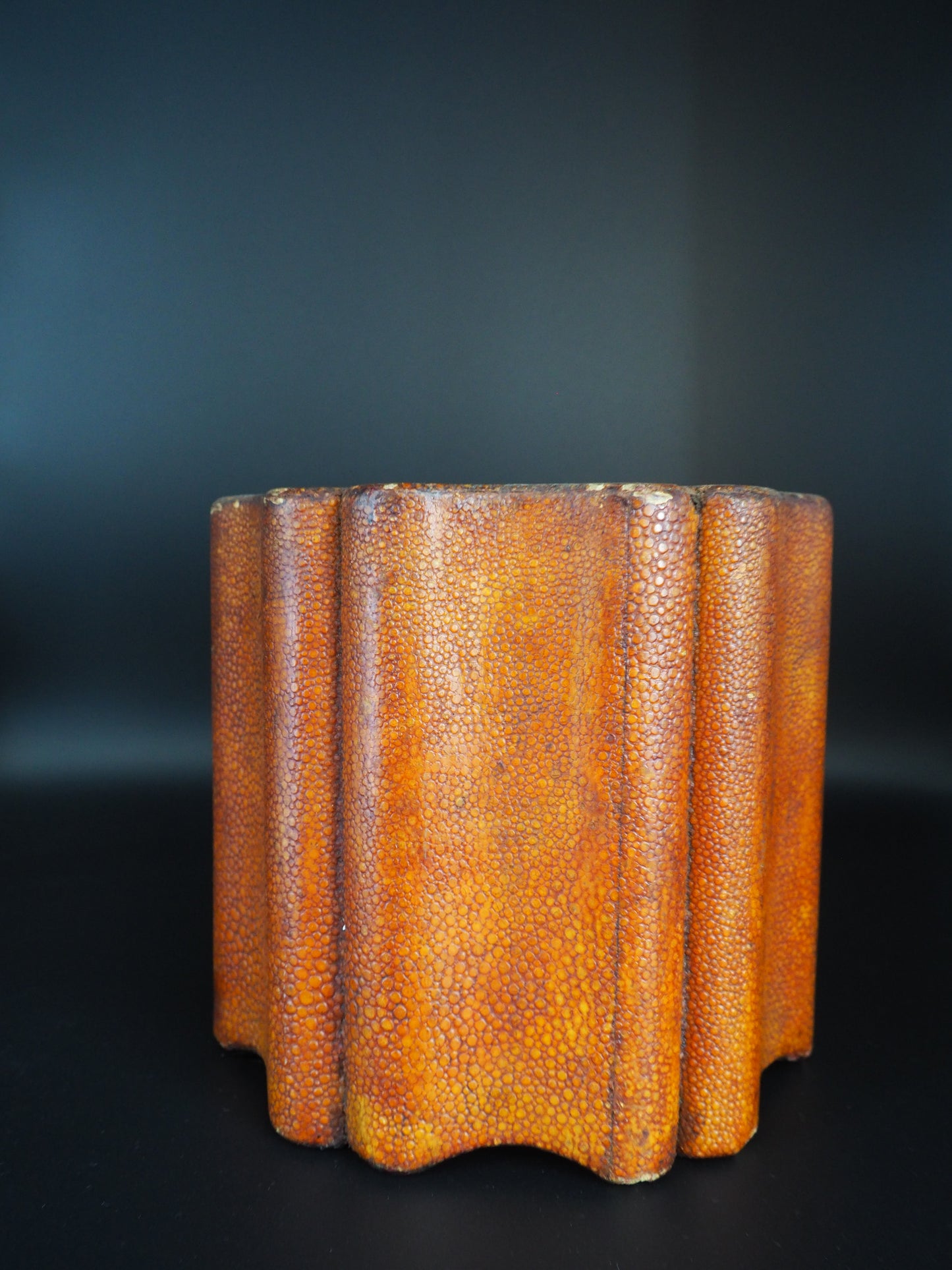 Chinese Shagreen-Covered Bitong (Brush Pot)