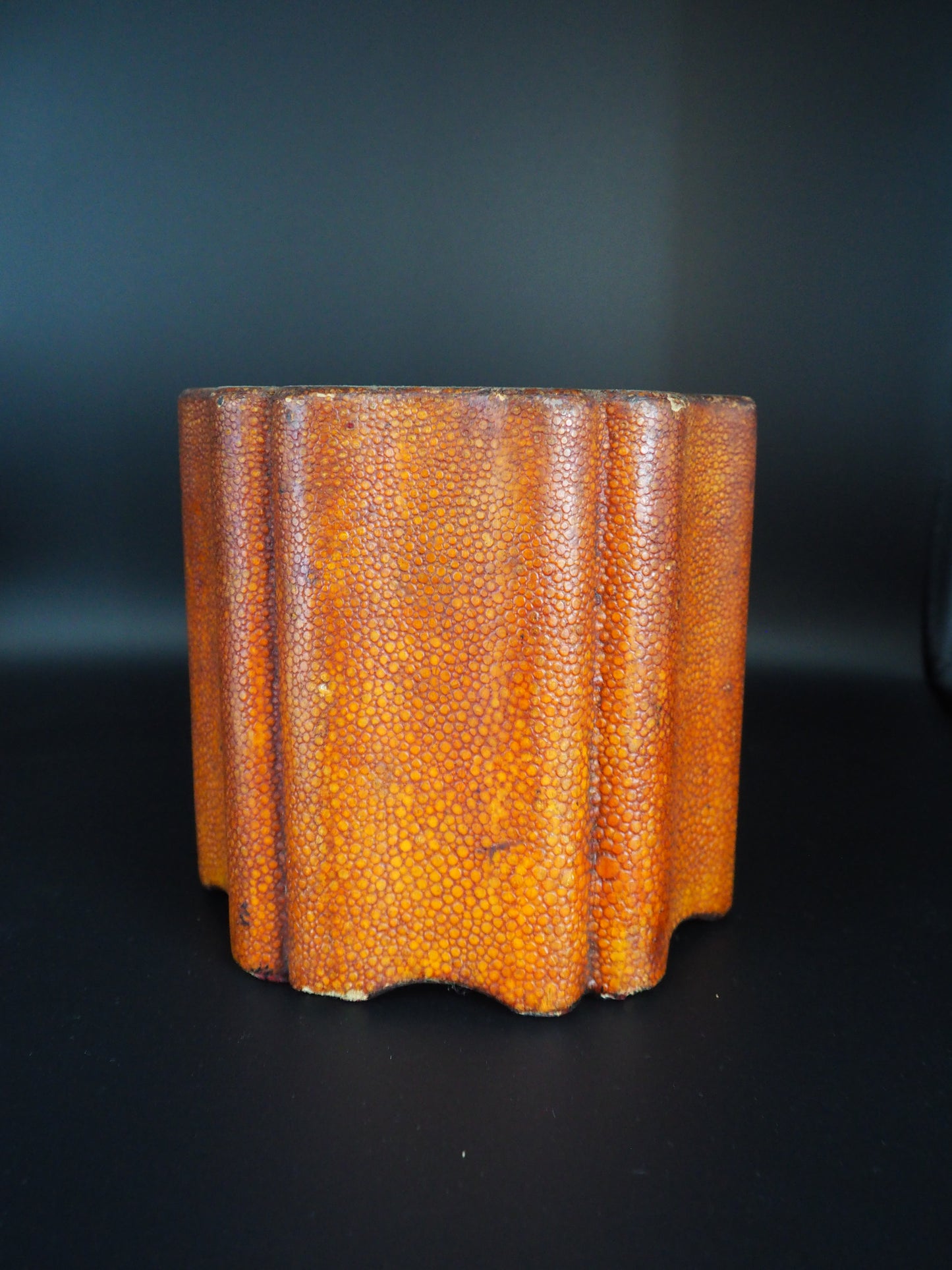 Chinese Shagreen-Covered Bitong (Brush Pot)
