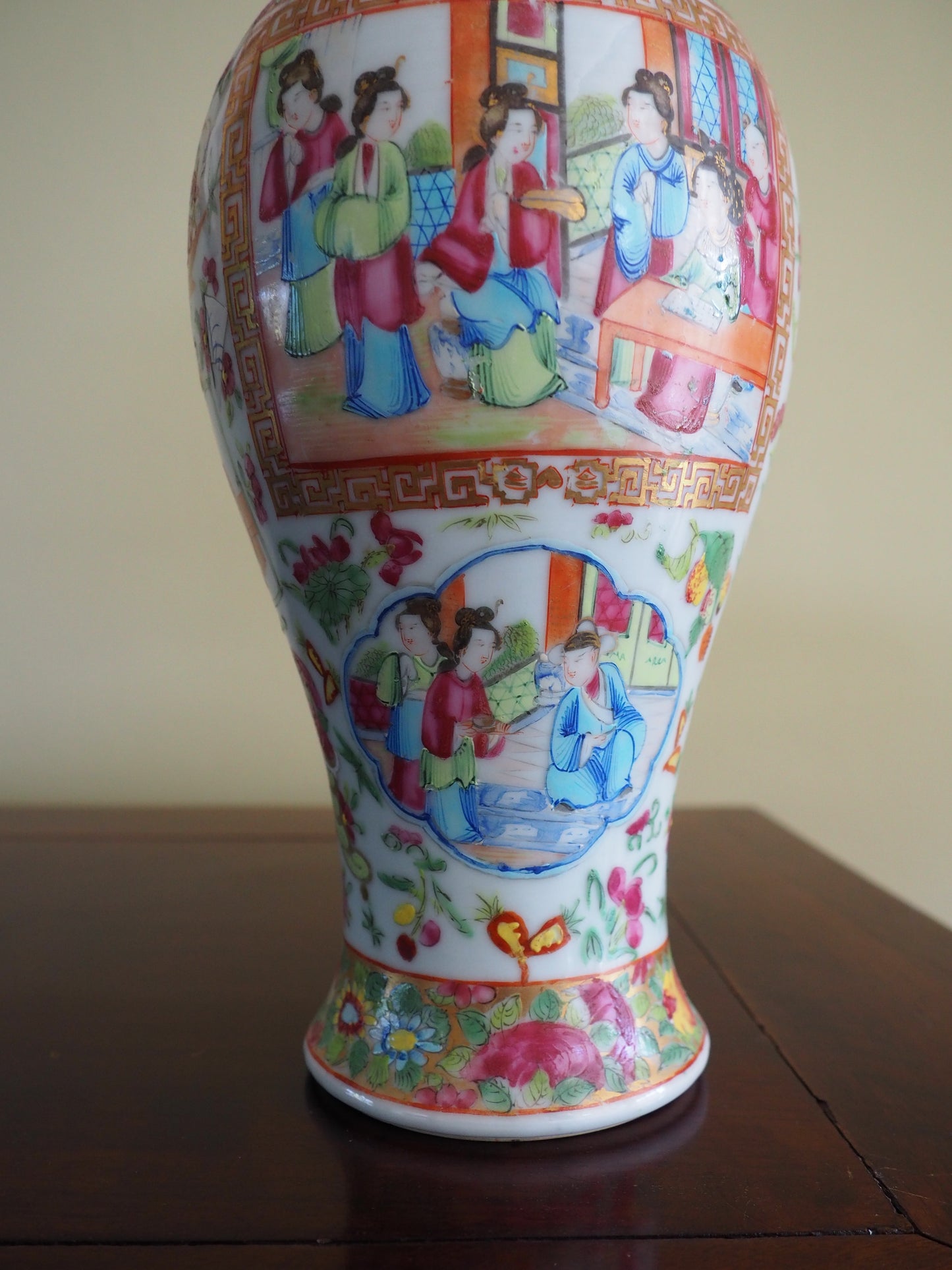 Canton Famille Rose Vase with Cover – Qing Dynasty