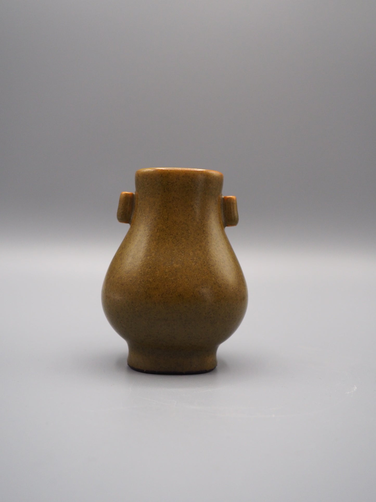 Rare Republic Period Teadust Glaze Hu Vase — Jingdezhen Seal Mark