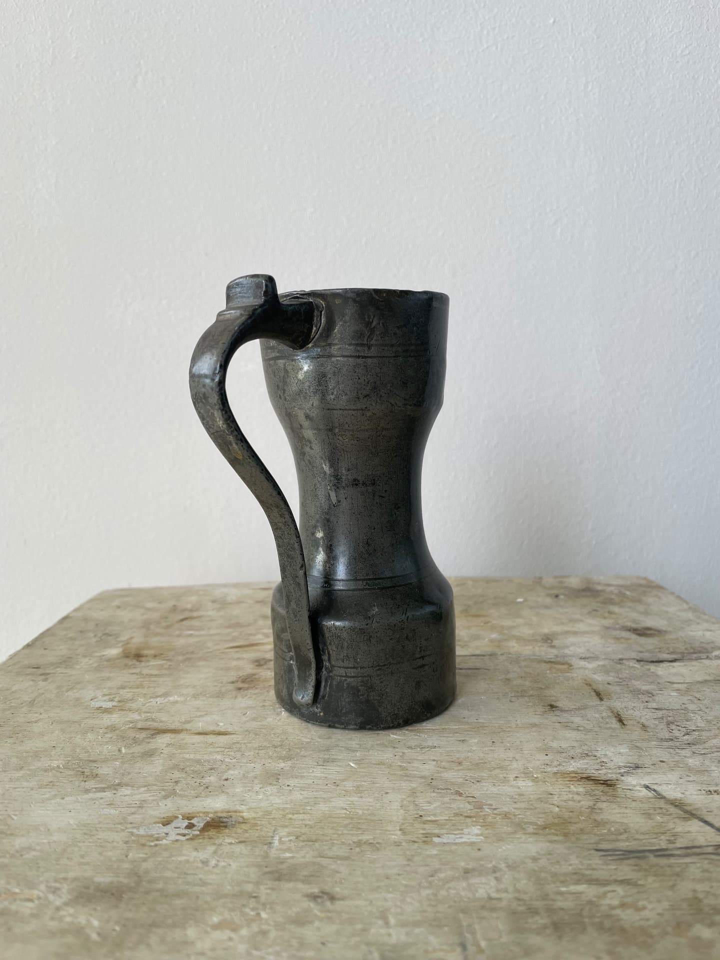 Pewter Tavern Measure with Pinched Waist — Late 16th Century