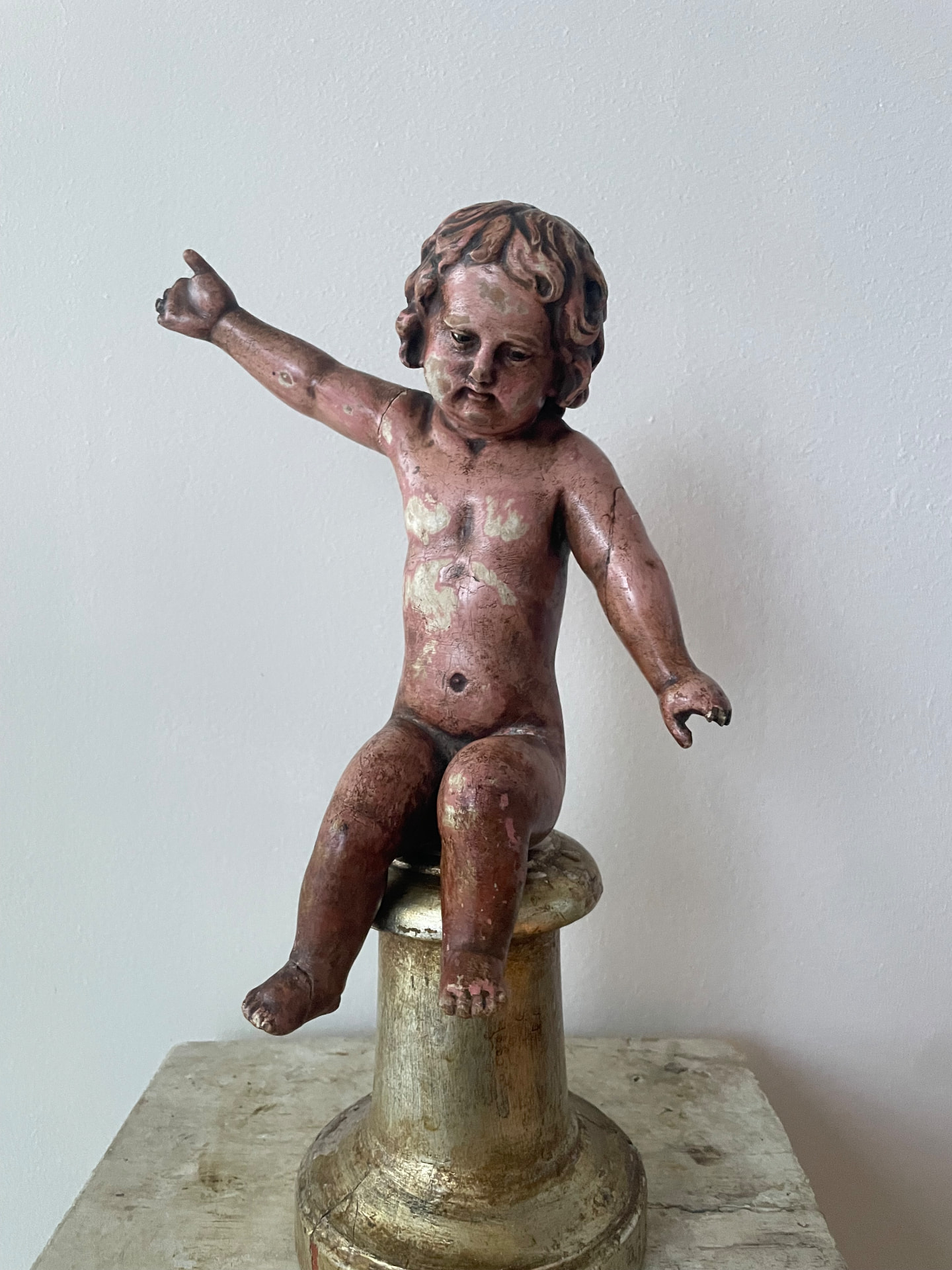 Iberian polychrome figure of the Christ Child, 17th–18th century