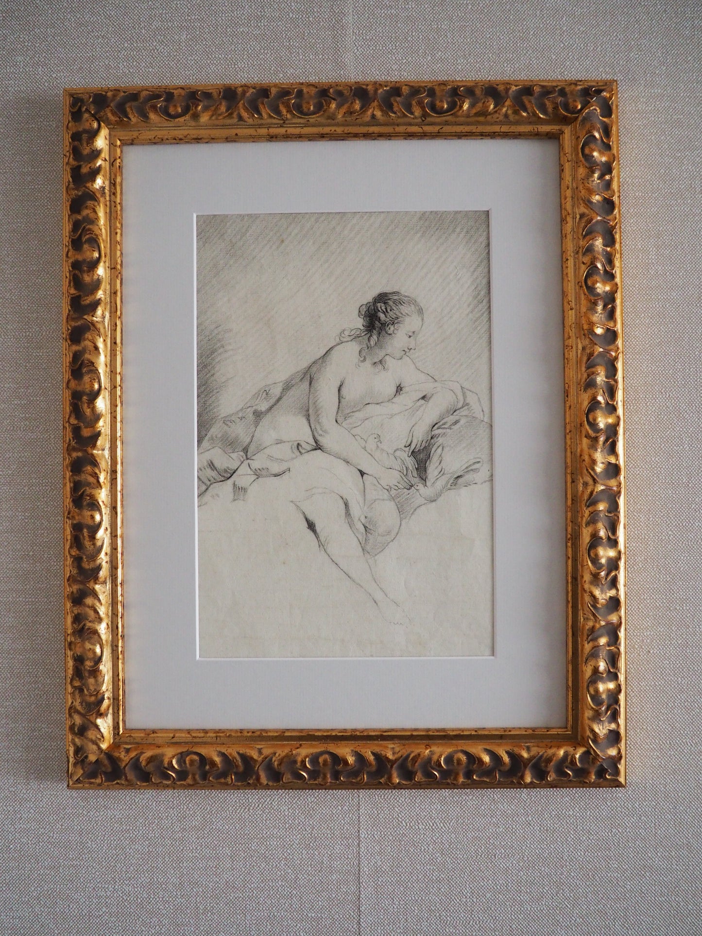 18th Century French School – Venus with Doves