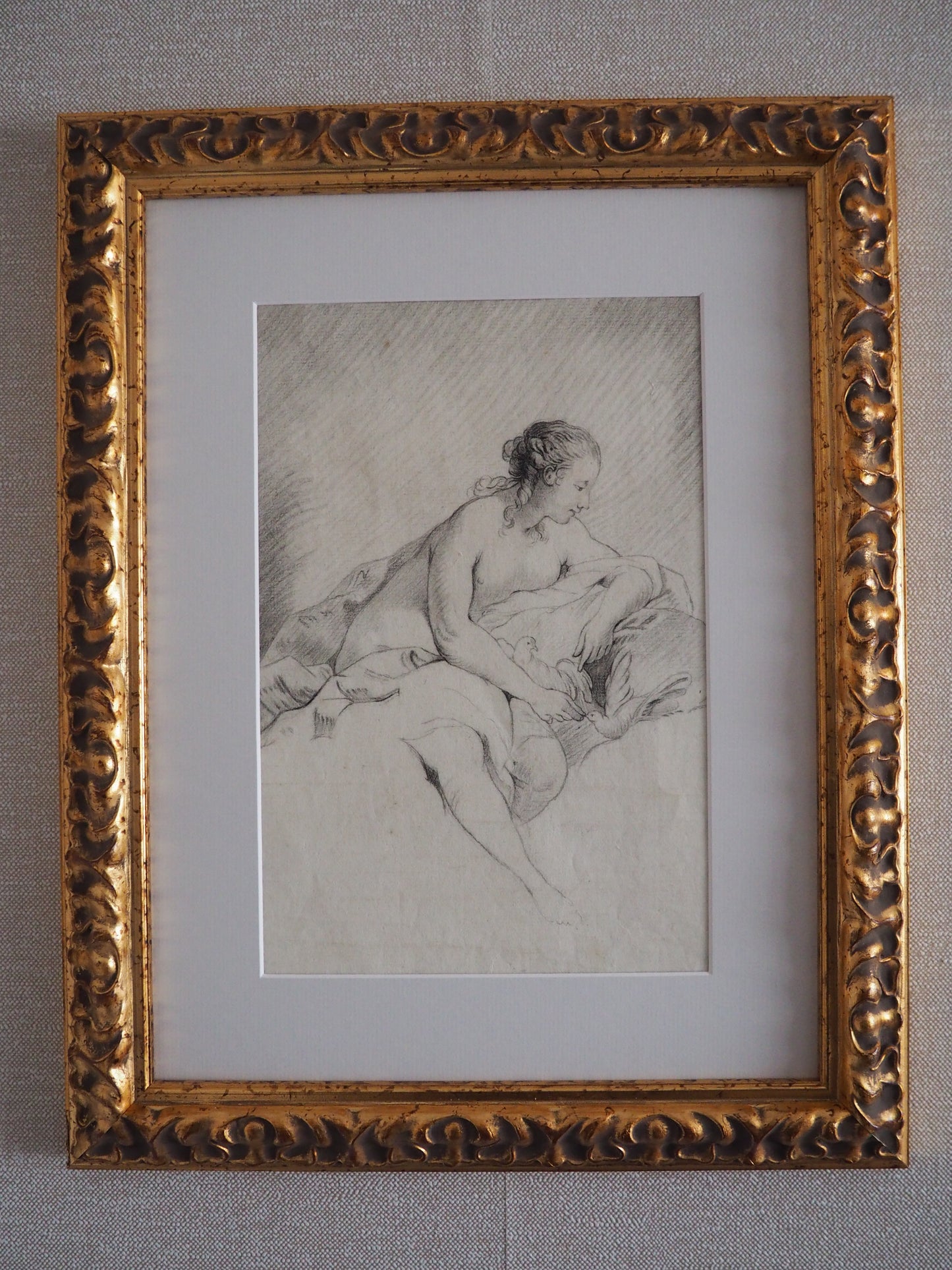 18th Century French School – Venus with Doves