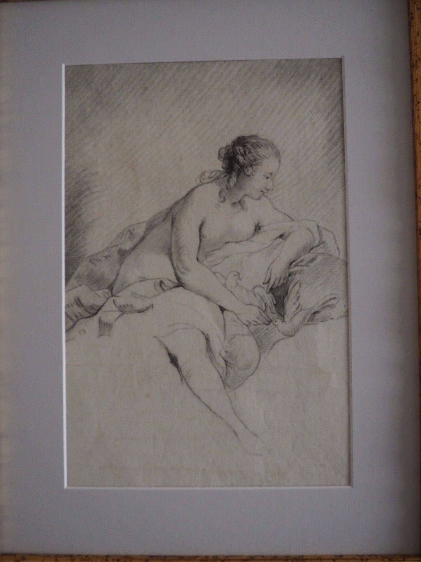 18th Century French School – Venus with Doves