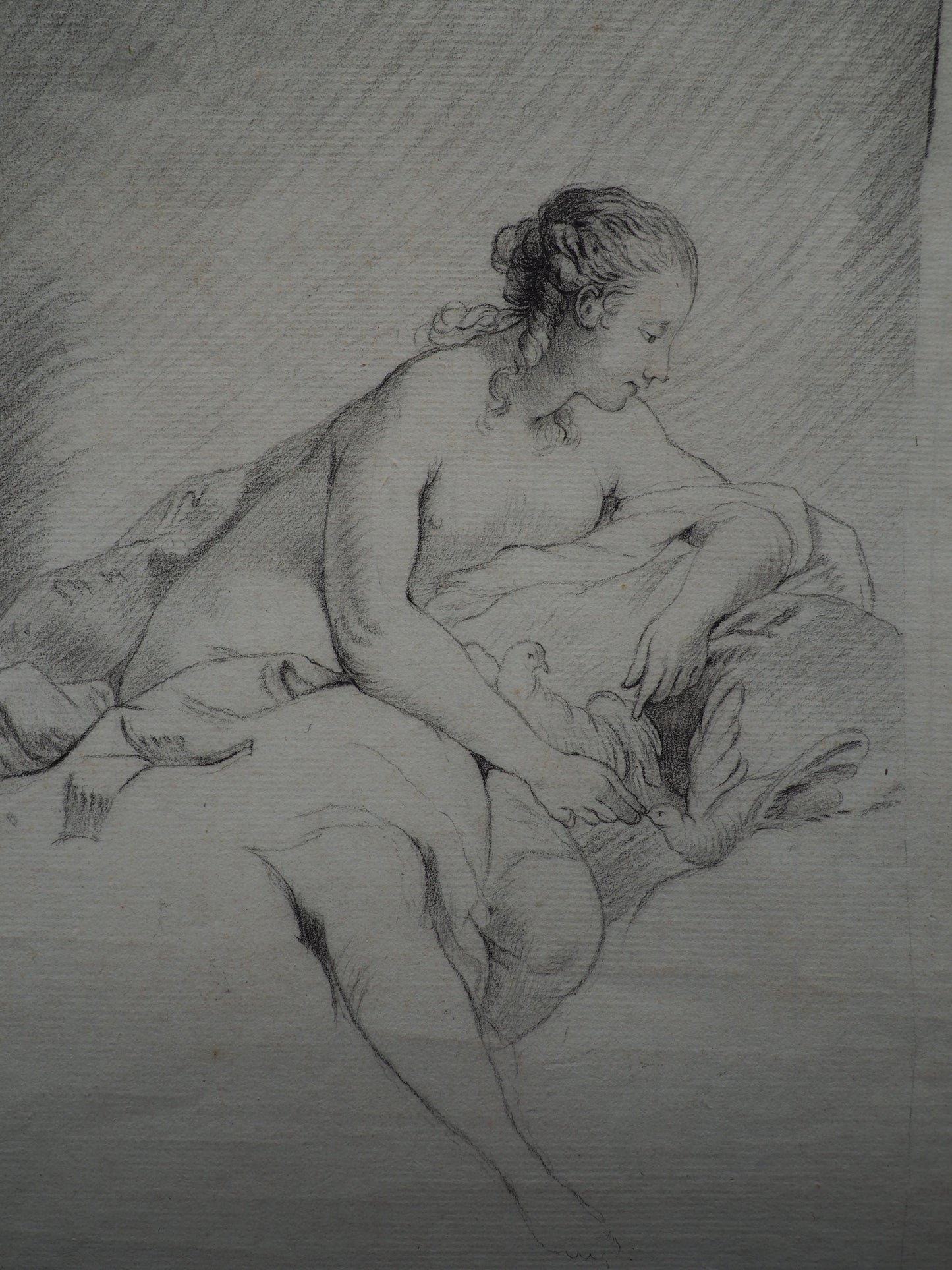 18th Century French School – Venus with Doves