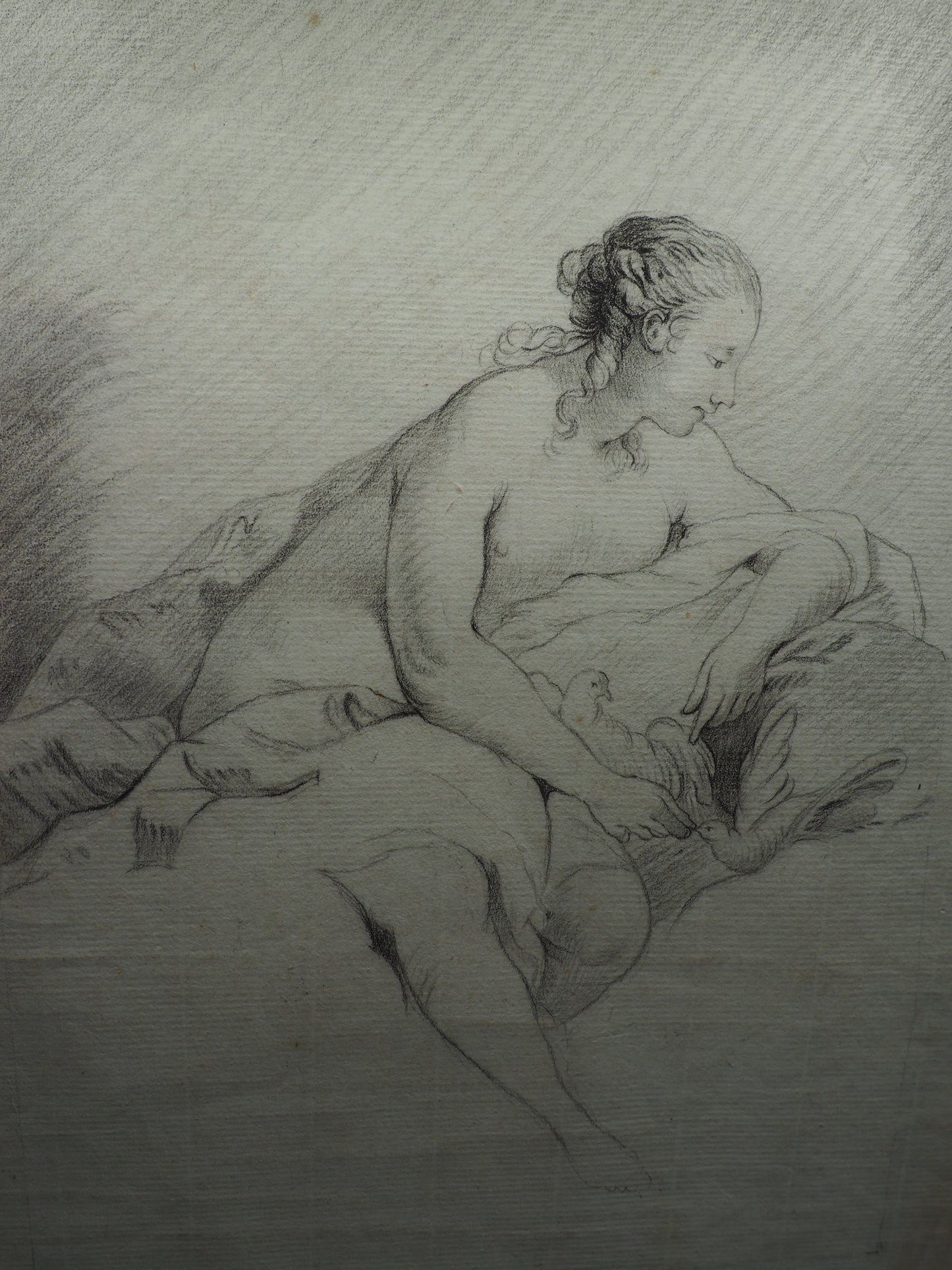 18th Century French School – Venus with Doves