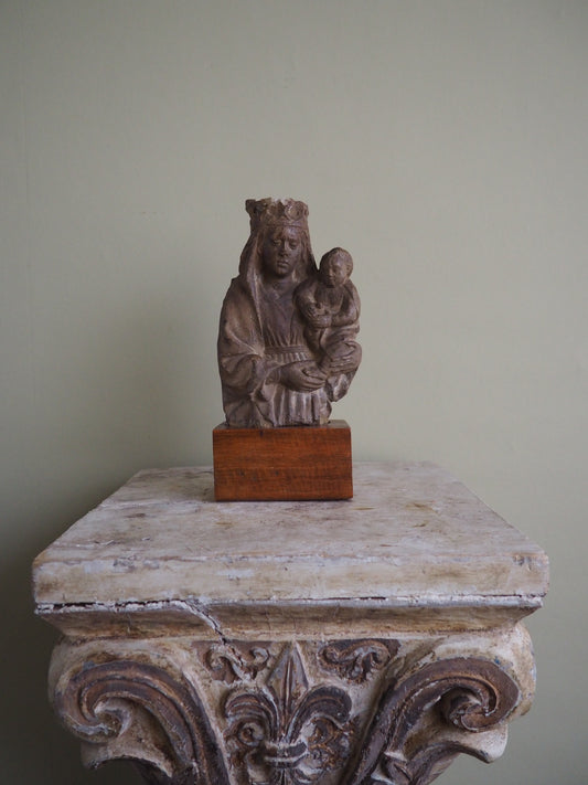 Early 15th century French sculpture of the Virgin and Child