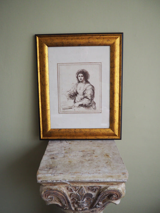 Francesco Bartolozzi (1727–1815) after Giovanni Francesco Barbieri, called Il Guercino (1591–1666) – “Woman with a Book”