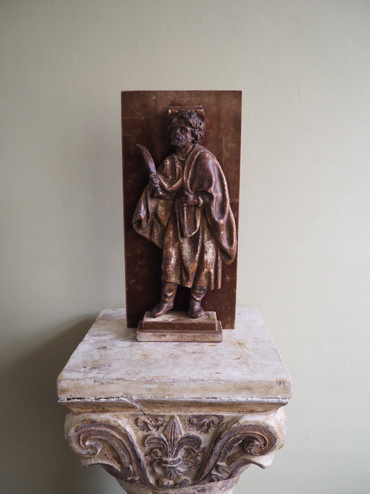 Late Gothic Wooden Relief of Saint Bartholomew (c. 1500–1550)