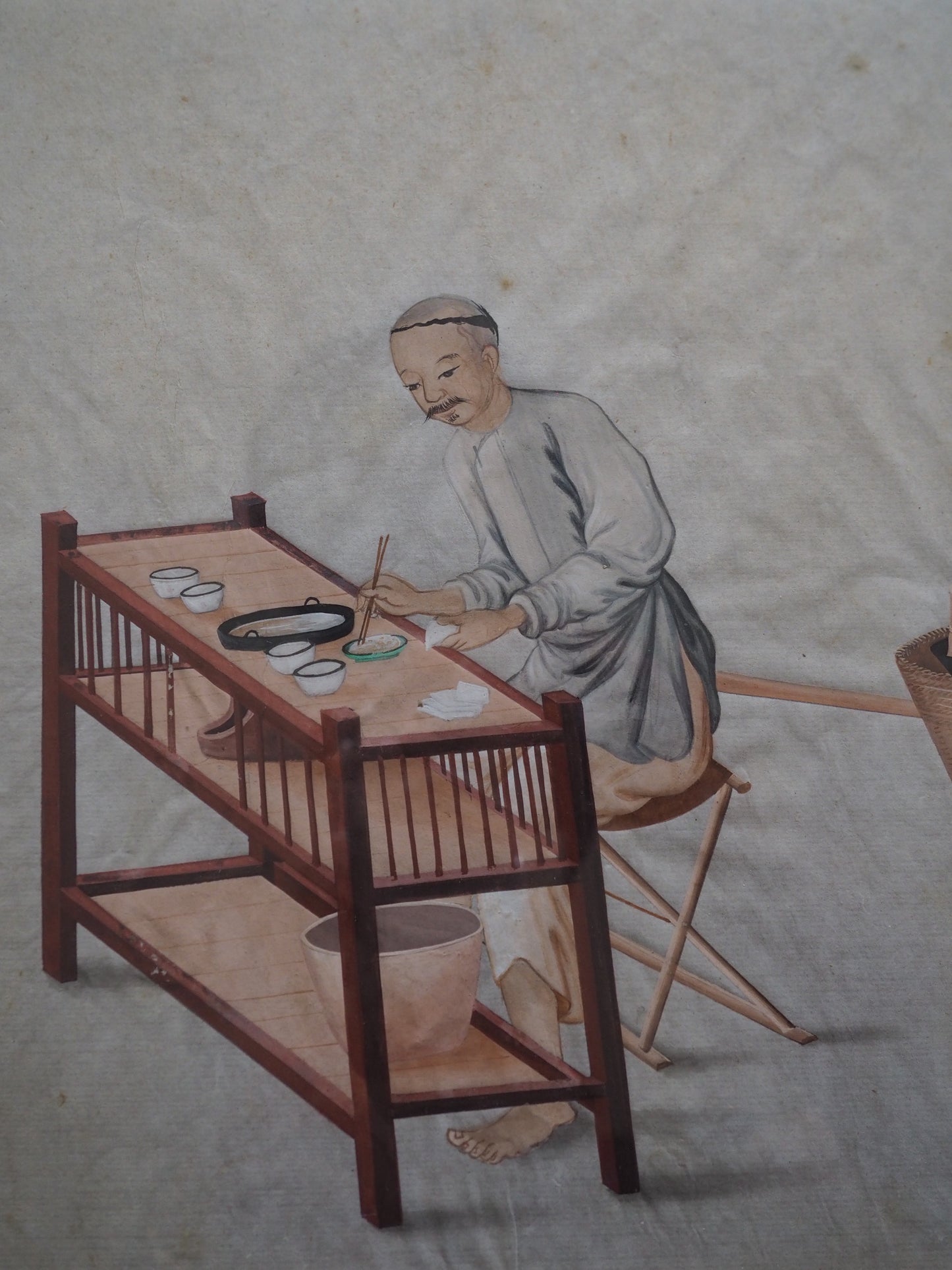 Chinese school – Canton Workshop Scene Dumpling maker