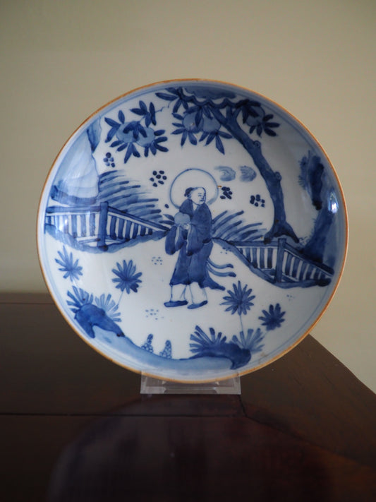 Guangxu Period plate - Luohan with Peach