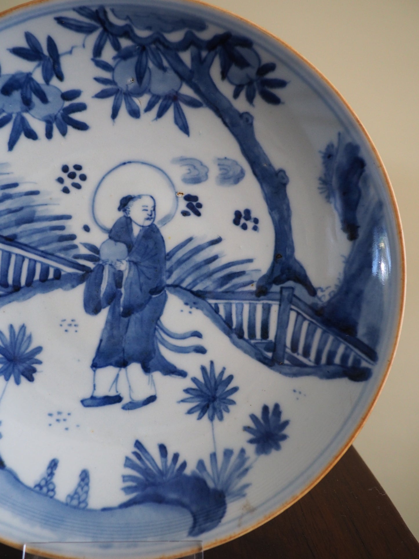 Guangxu Period plate - Luohan with Peach