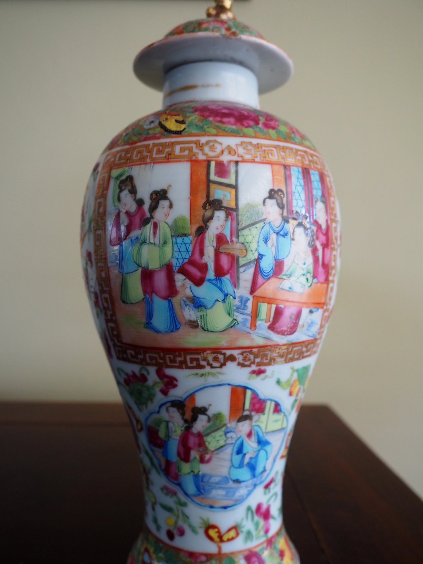 Canton Famille Rose Vase with Cover – Qing Dynasty