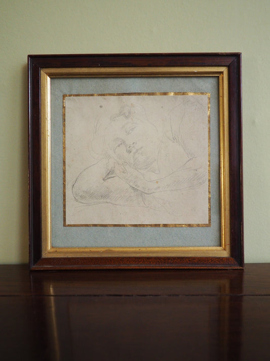 François Guiguet (1860–1937) – Pencil Drawing of a woman