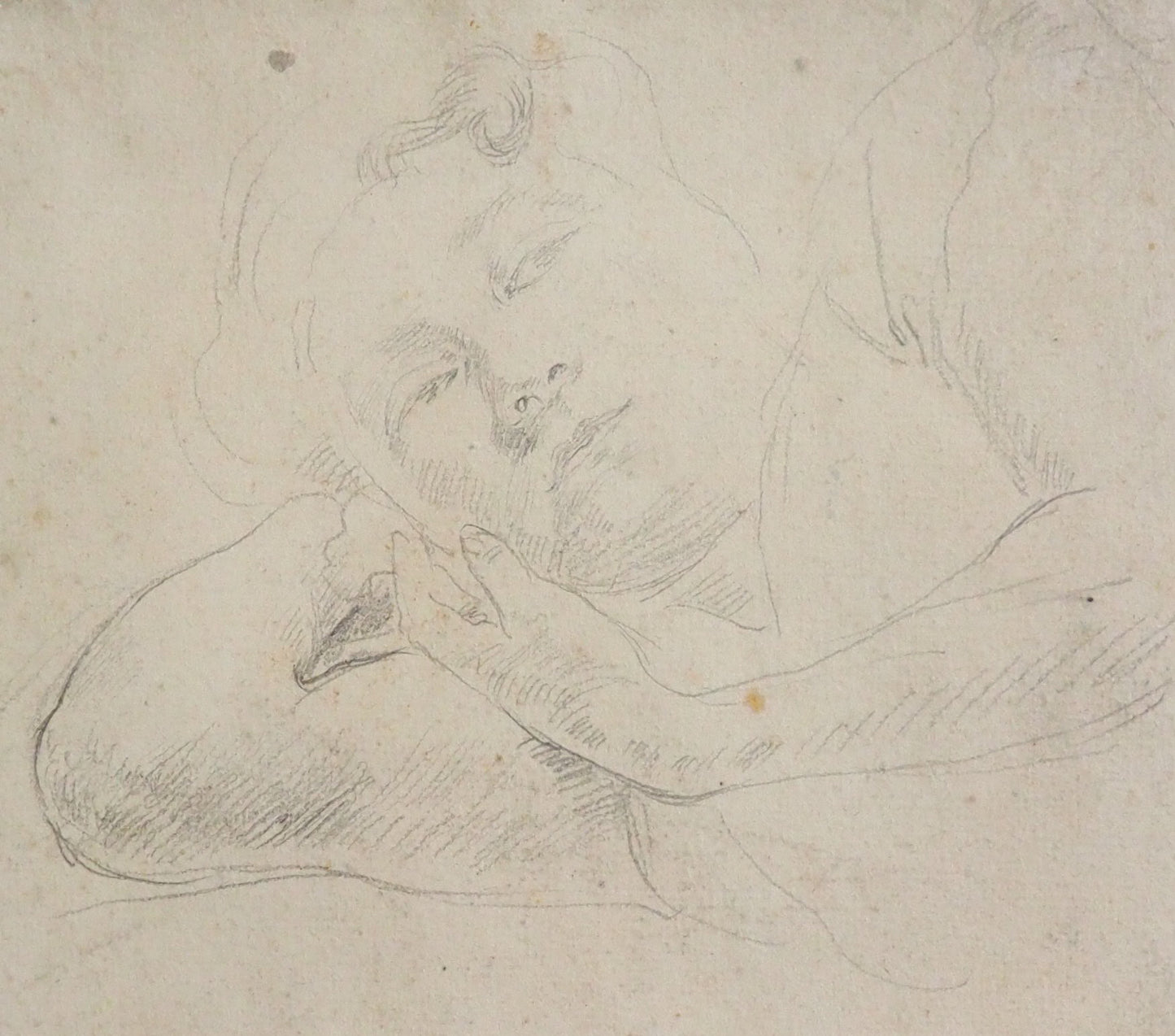 François Guiguet (1860–1937) – Pencil Drawing of a woman