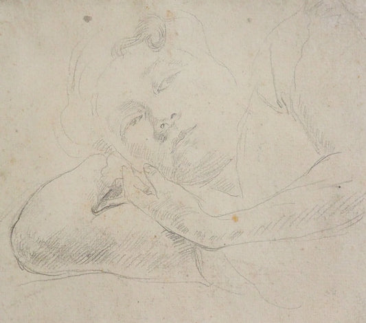 François Guiguet (1860–1937) – Pencil Drawing of a woman