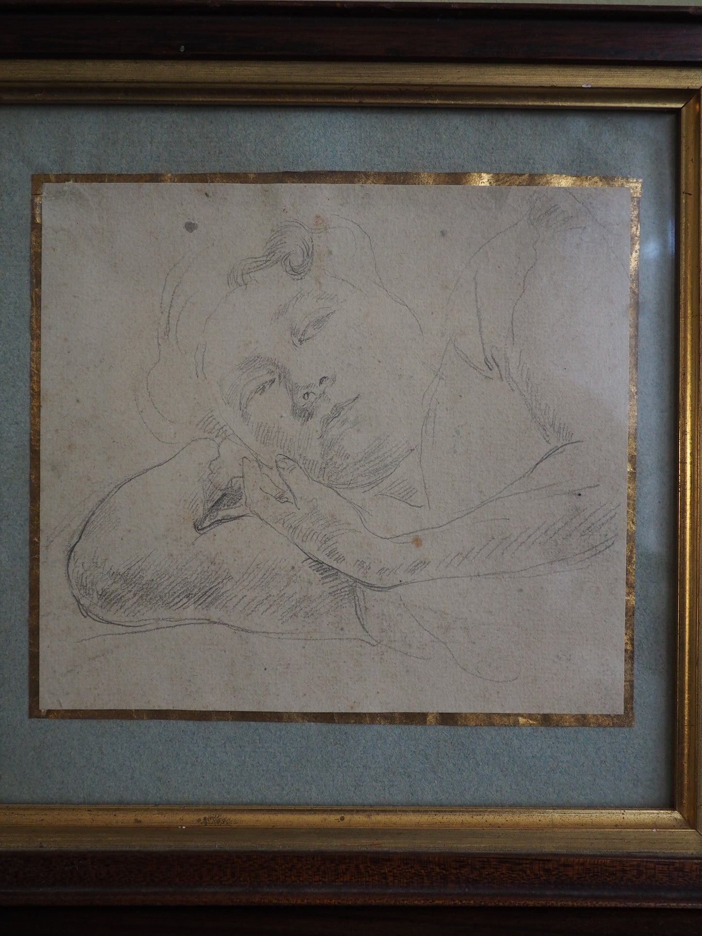 François Guiguet (1860–1937) – Pencil Drawing of a woman