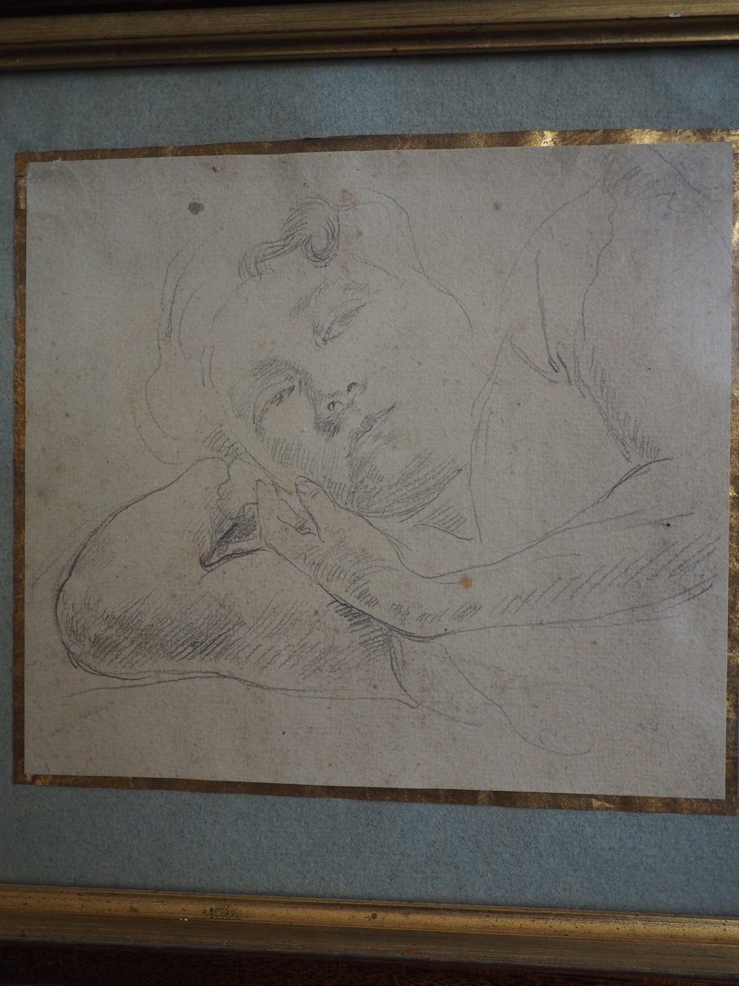 François Guiguet (1860–1937) – Pencil Drawing of a woman