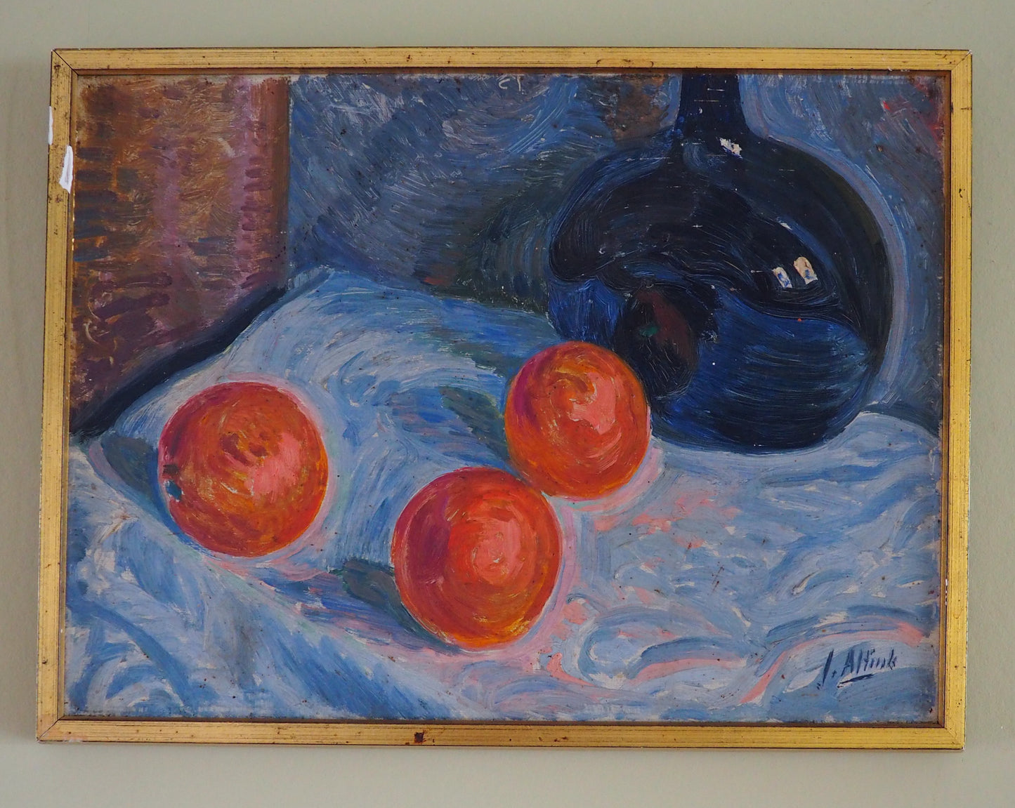 Jan Altink (1885–1971) – Still Life with Oranges and Blue Bottle