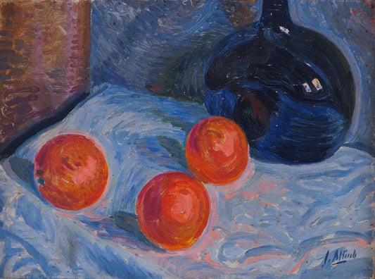 Jan Altink (1885–1971) – Still Life with Oranges and Blue Bottle