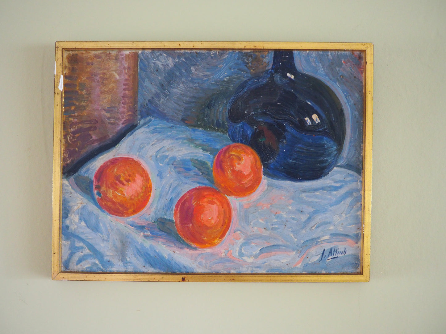 Jan Altink (1885–1971) – Still Life with Oranges and Blue Bottle