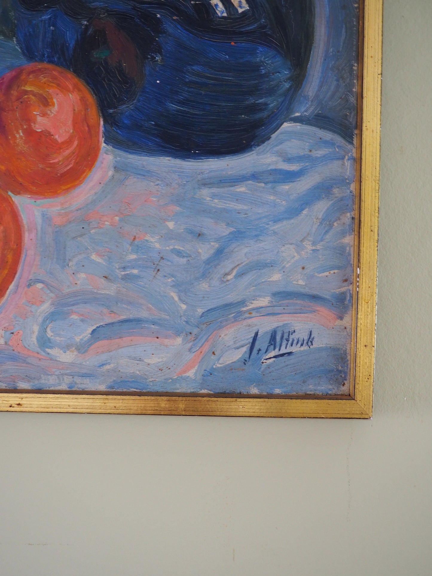 Jan Altink (1885–1971) – Still Life with Oranges and Blue Bottle