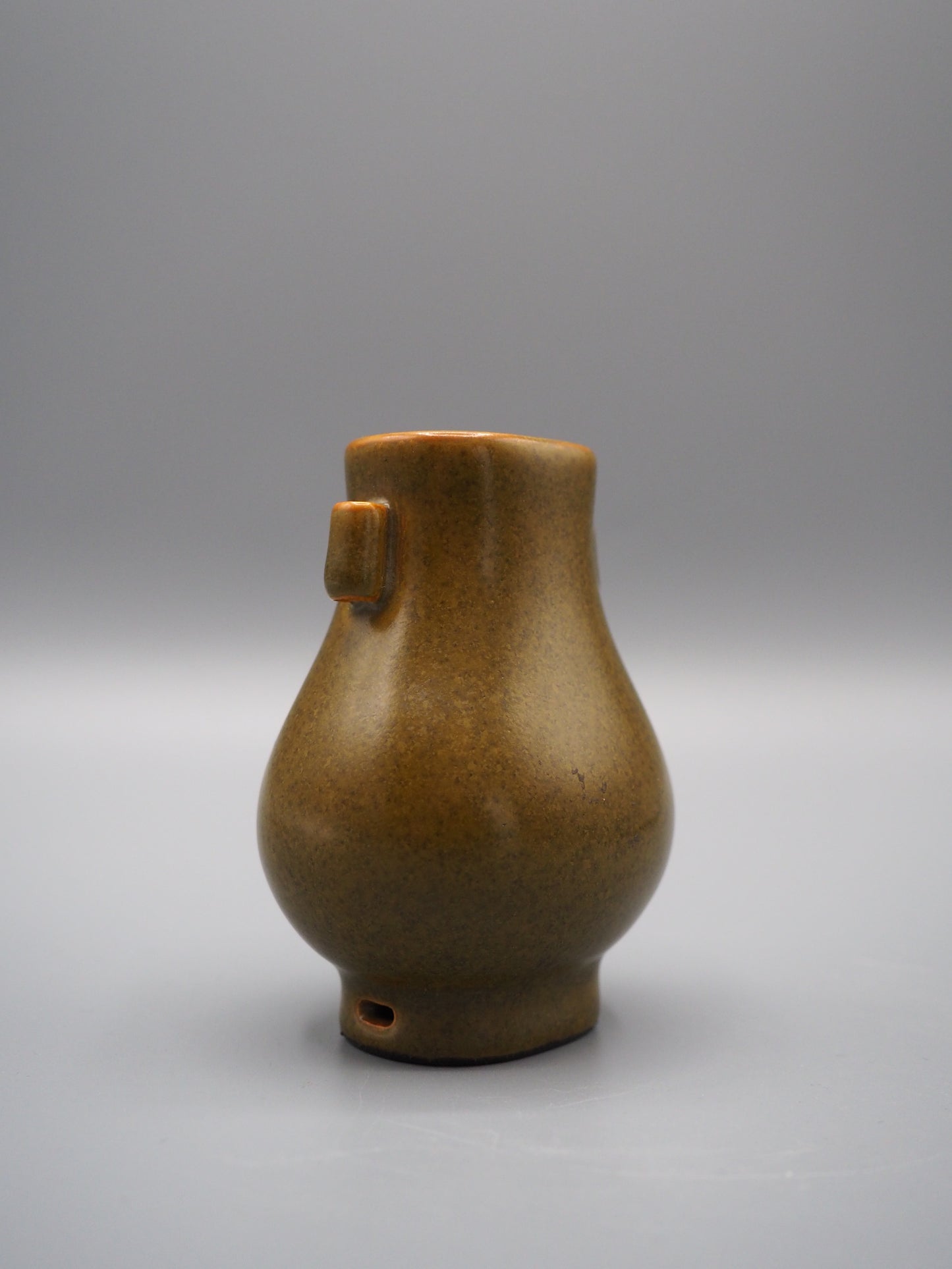 Rare Republic Period Teadust Glaze Hu Vase — Jingdezhen Seal Mark