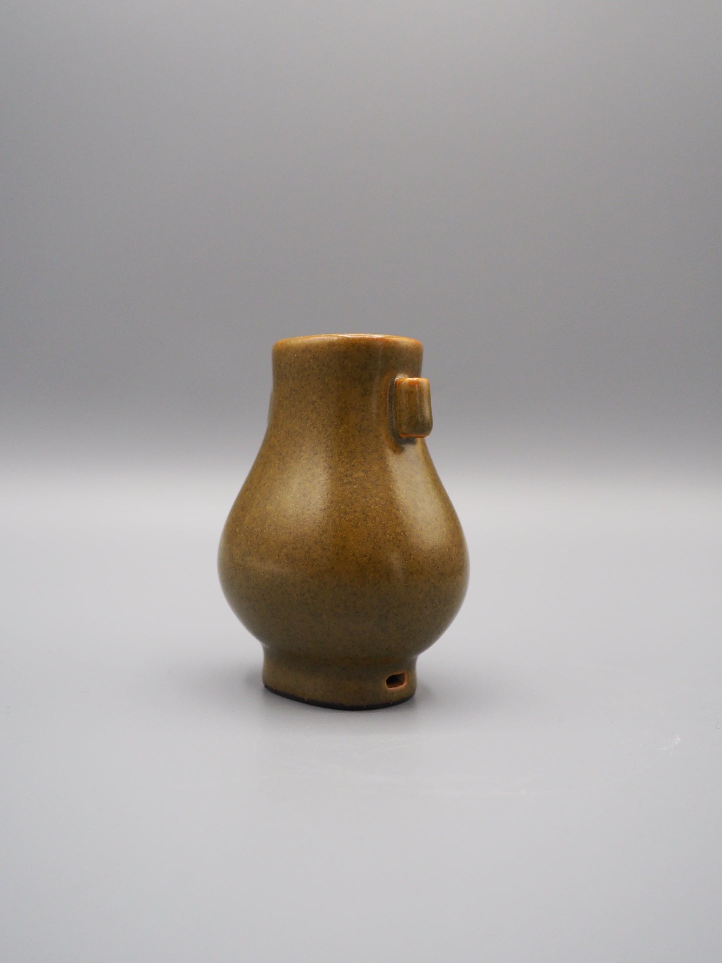 Rare Republic Period Teadust Glaze Hu Vase — Jingdezhen Seal Mark