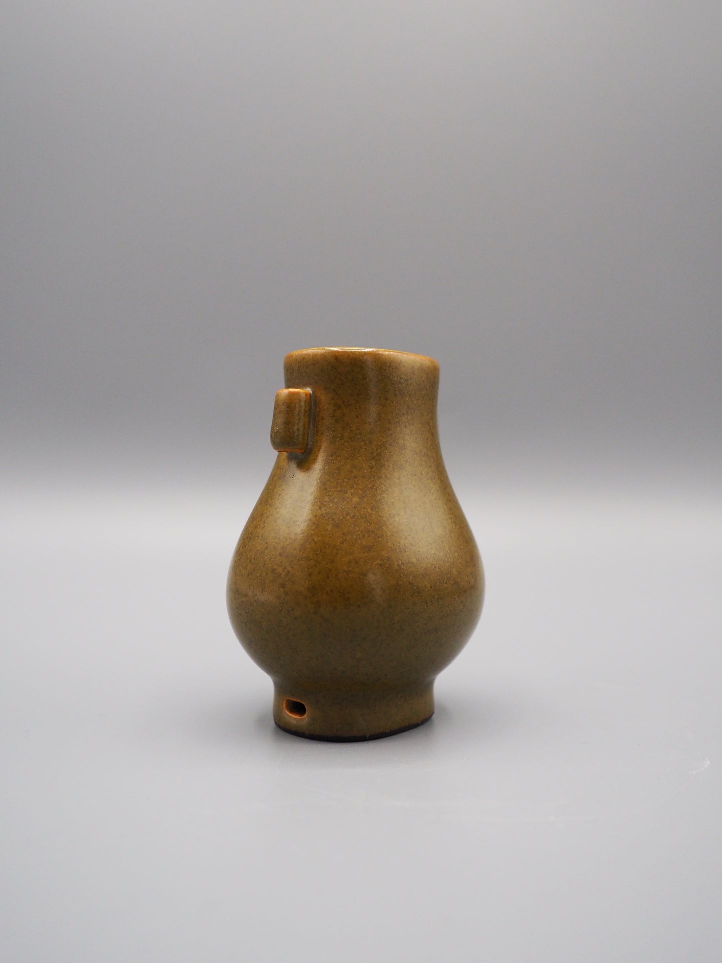 Rare Republic Period Teadust Glaze Hu Vase — Jingdezhen Seal Mark