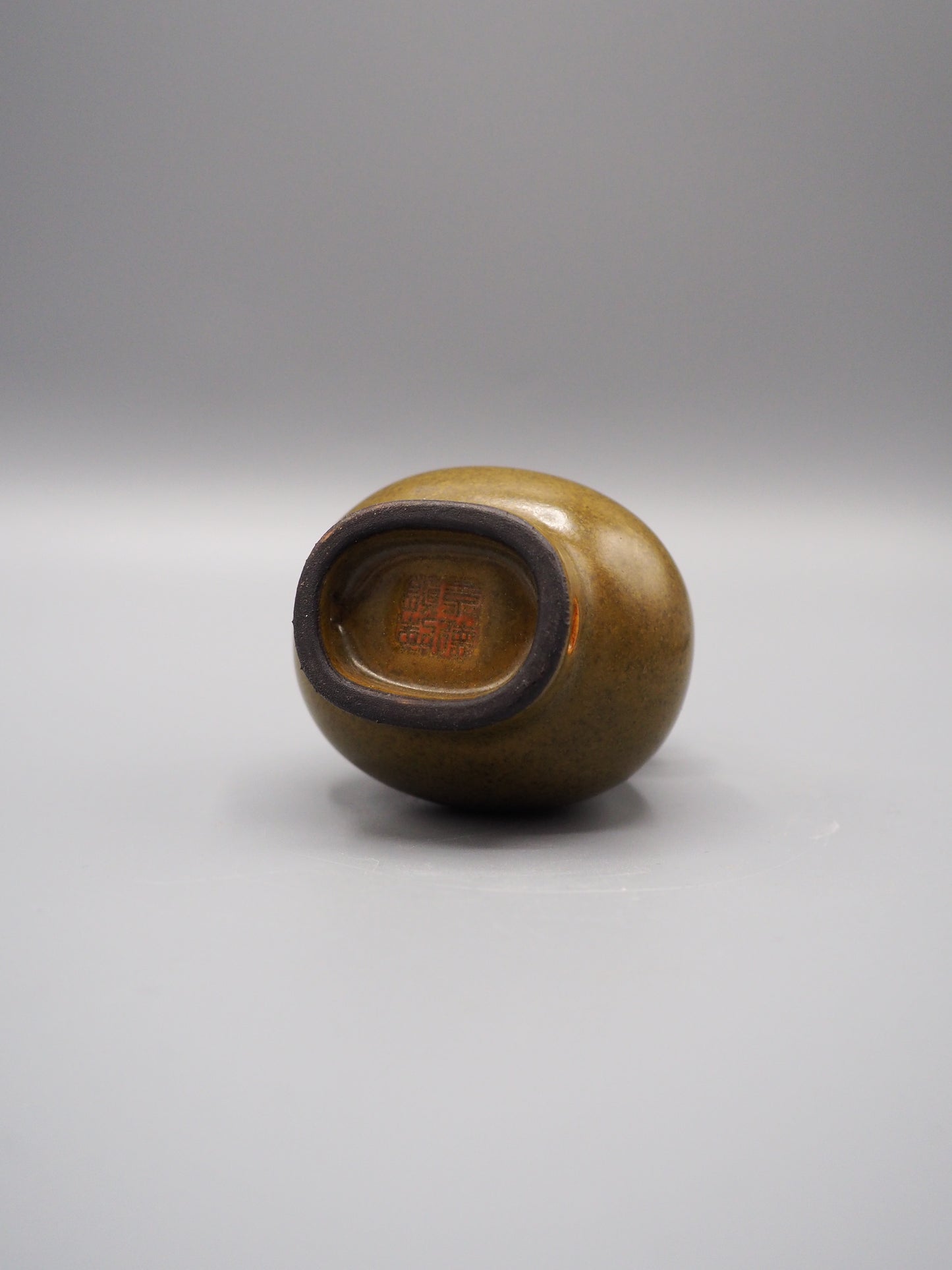 Rare Republic Period Teadust Glaze Hu Vase — Jingdezhen Seal Mark