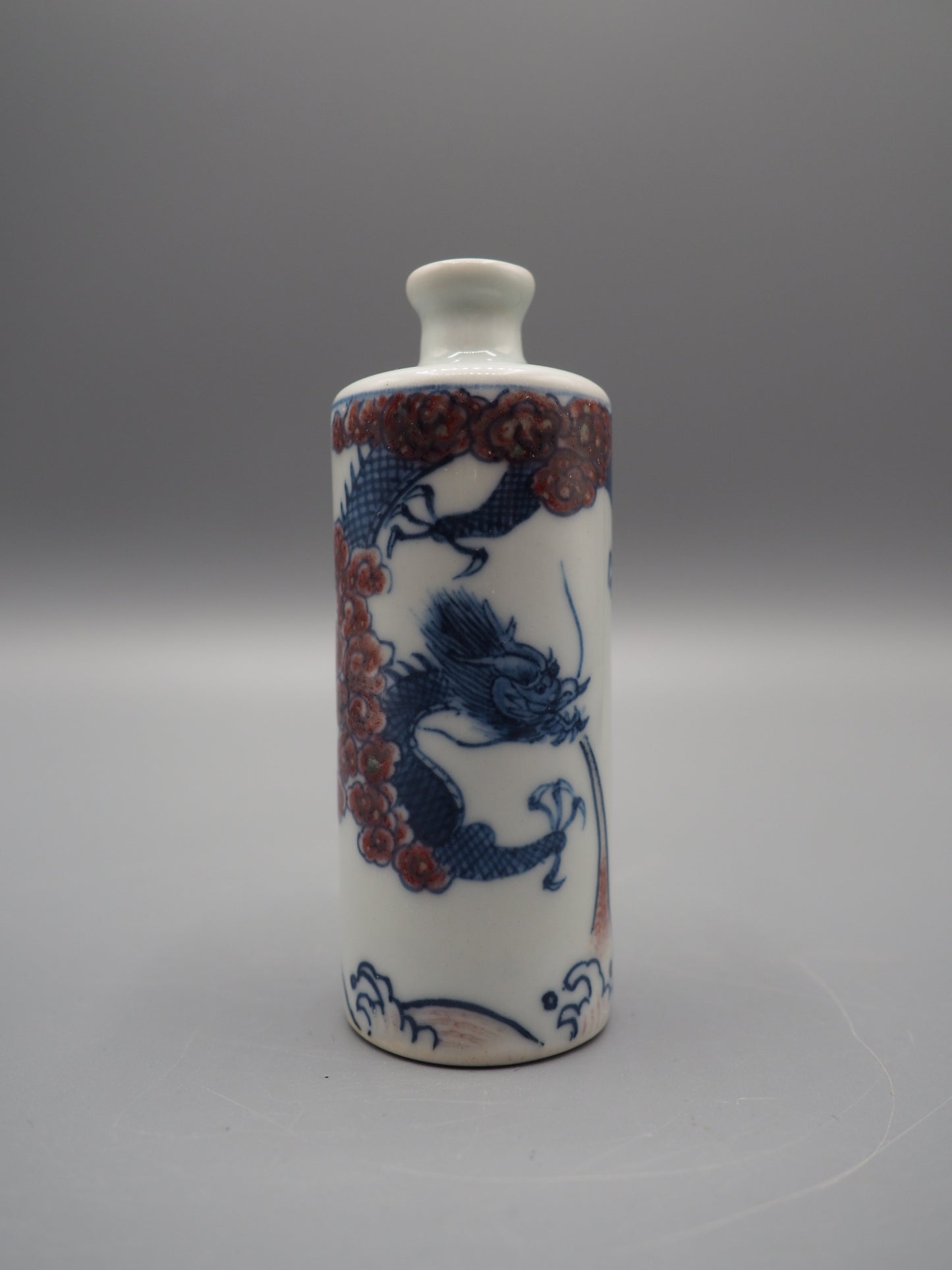 Rare 19th Century Chinese Snuff Bottle with Dragon