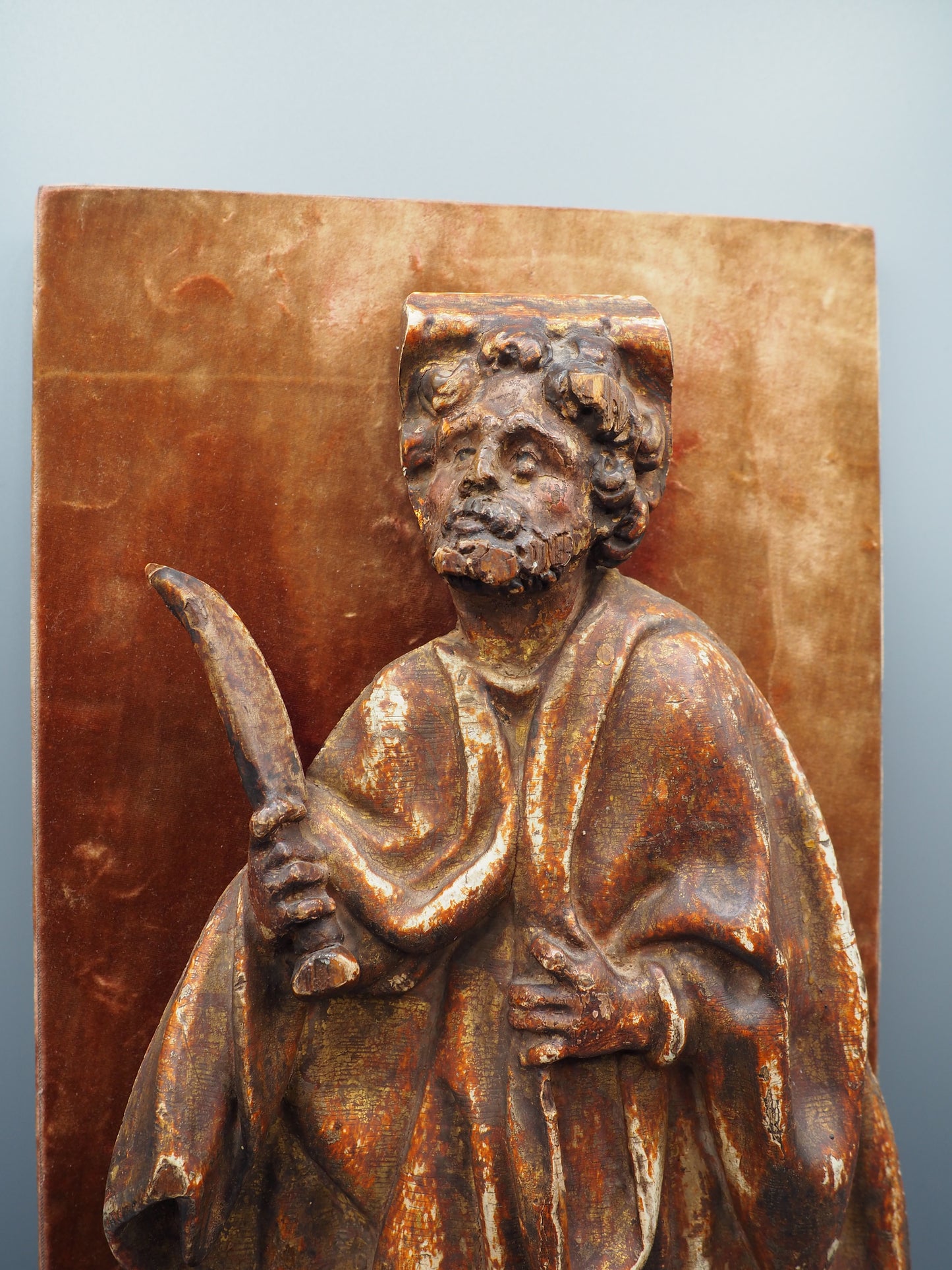 Late Gothic Wooden Relief of Saint Bartholomew (c. 1500–1550)