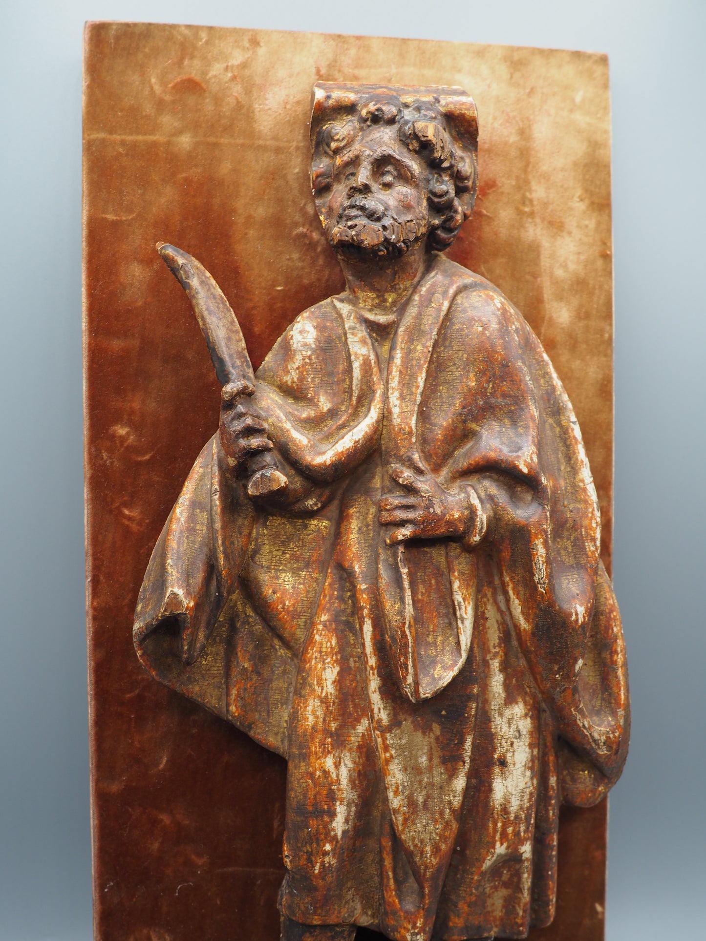 Late Gothic Wooden Relief of Saint Bartholomew (c. 1500–1550)