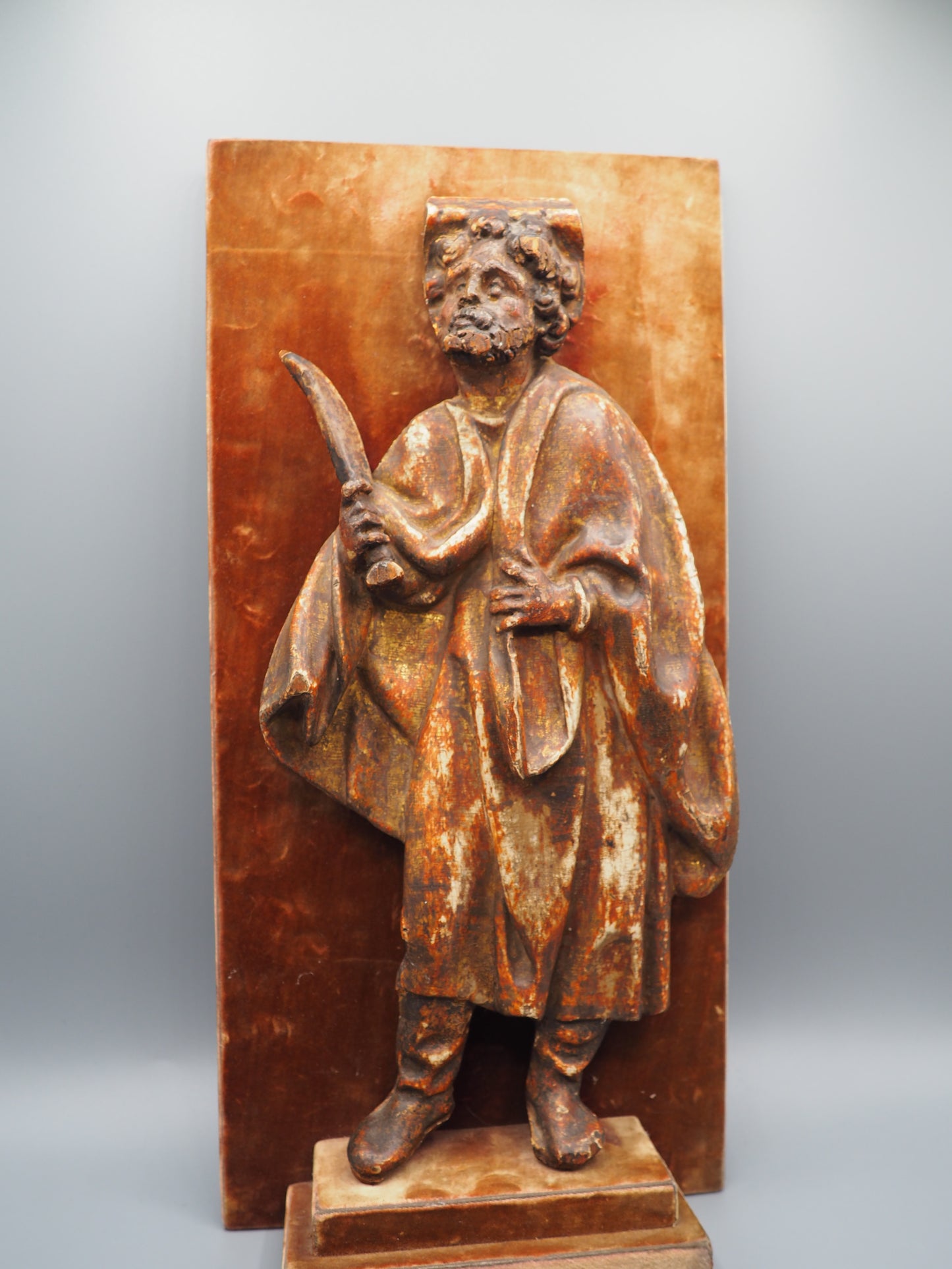 Late Gothic Wooden Relief of Saint Bartholomew (c. 1500–1550)