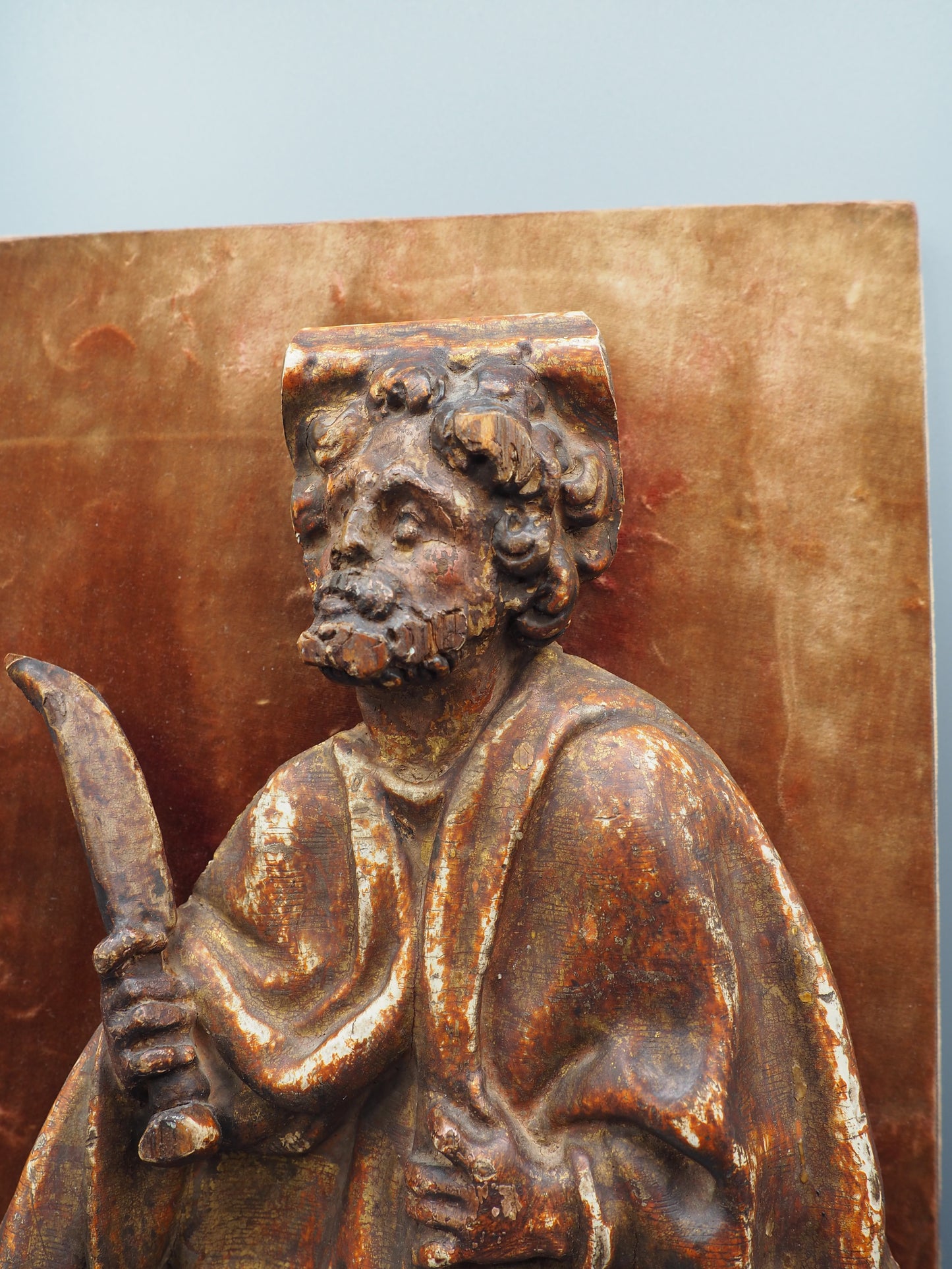 Late Gothic Wooden Relief of Saint Bartholomew (c. 1500–1550)