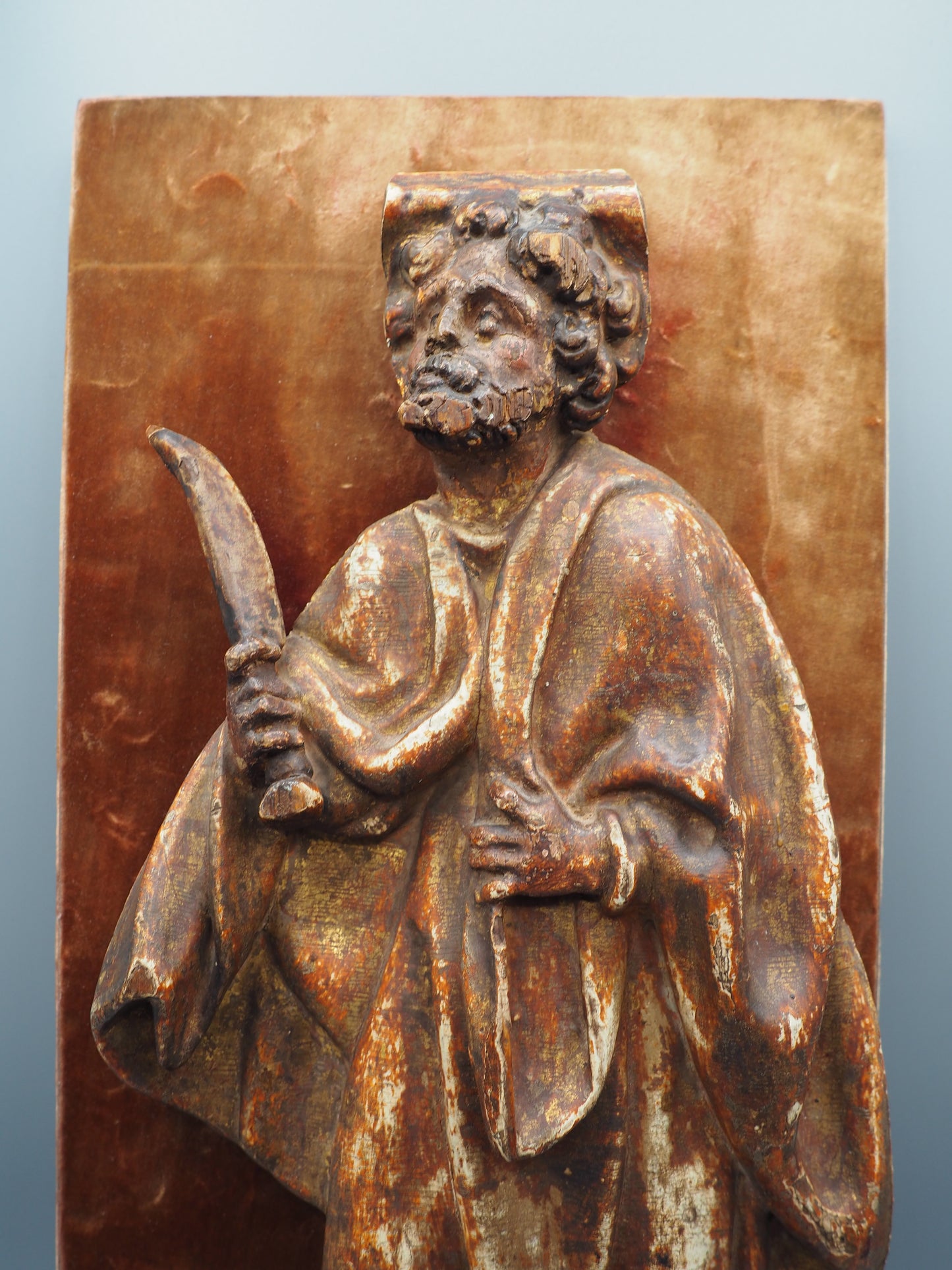 Late Gothic Wooden Relief of Saint Bartholomew (c. 1500–1550)