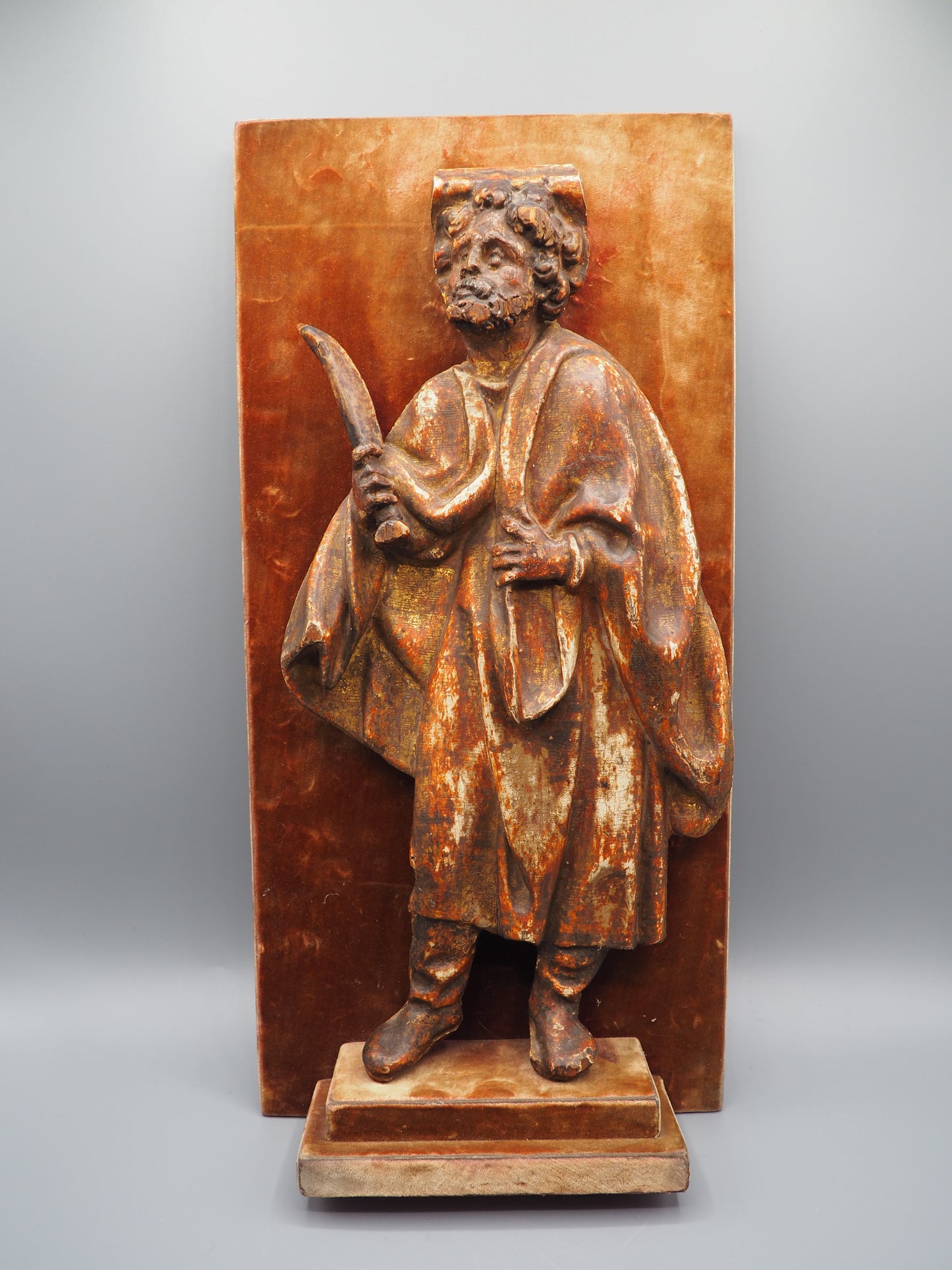 Late Gothic Wooden Relief of Saint Bartholomew (c. 1500–1550)