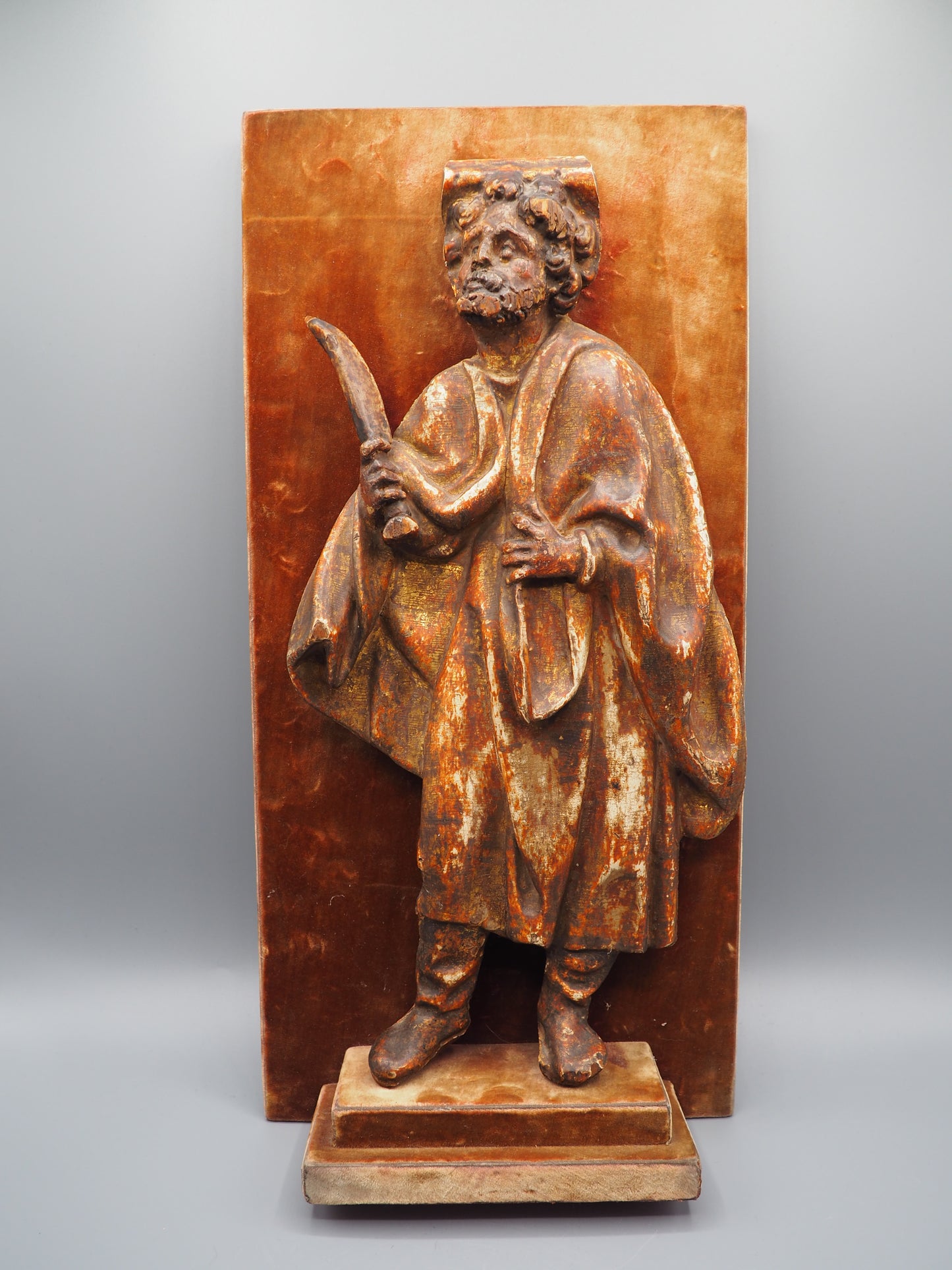 Late Gothic Wooden Relief of Saint Bartholomew (c. 1500–1550)