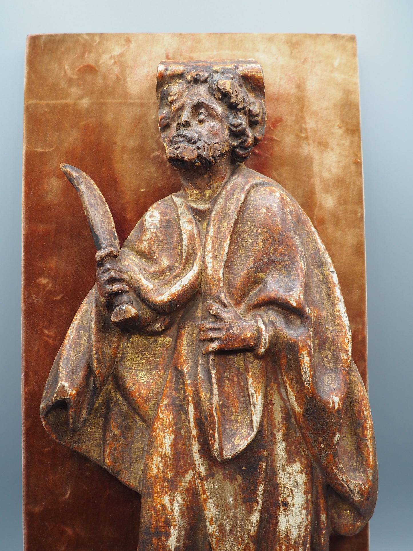 Late Gothic Wooden Relief of Saint Bartholomew (c. 1500–1550)